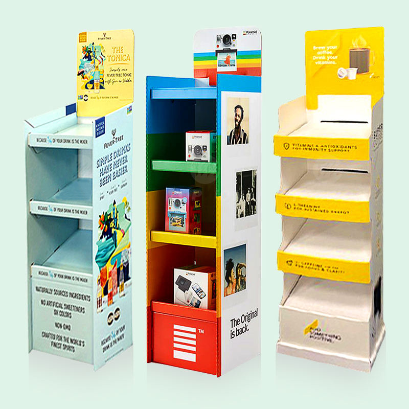 Holidaypacfactory custom paper skincare cardboard display stand main display view