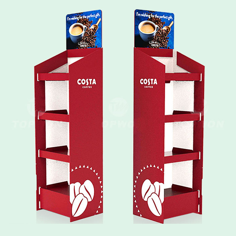 Holidaypacfactory custom paper skincare cardboard display stand retail setup view