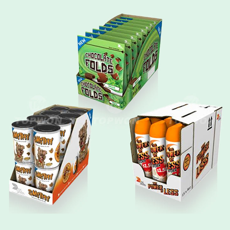 Holidaypacfactory custom countertop candy tearaway display box retail setup view