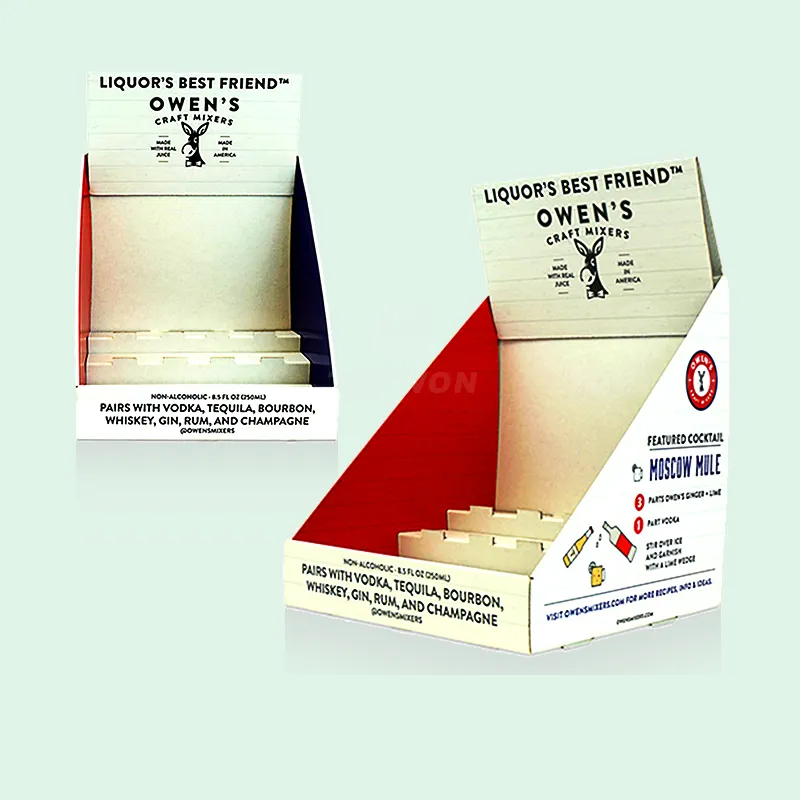 Holidaypacfactory custom cardboard cosmetic lip balm display box side support view