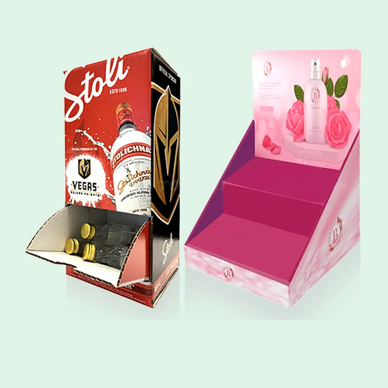 Holidaypacfactory custom cardboard cosmetic lip balm display box retail setup view