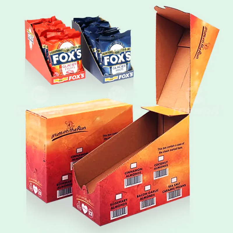 Holidaypacfactory custom retail corrugated tear away display box main display view