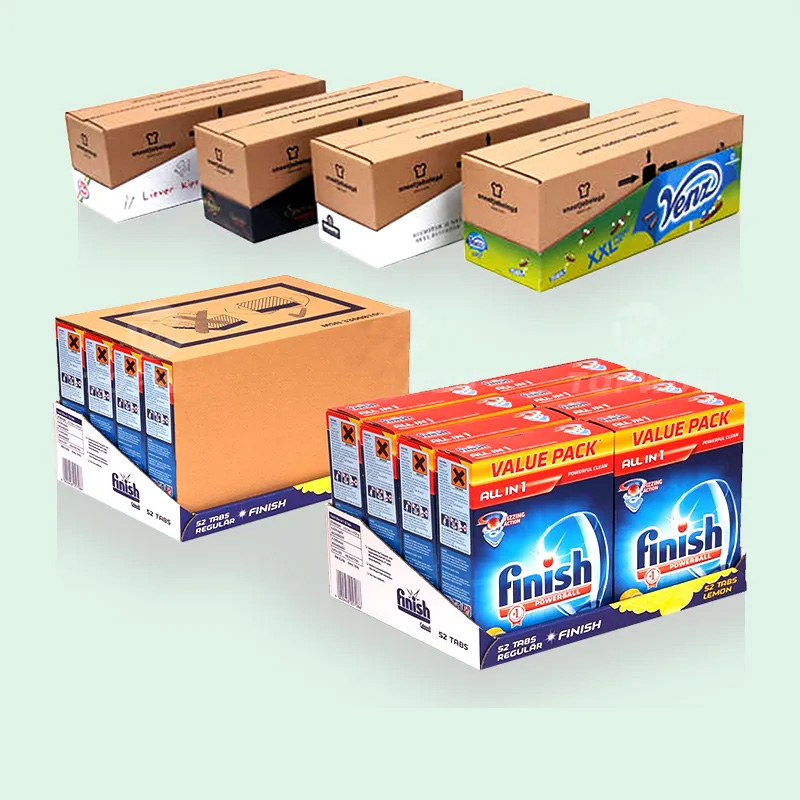 Holidaypacfactory supermarket paper retail display box packaging product display view