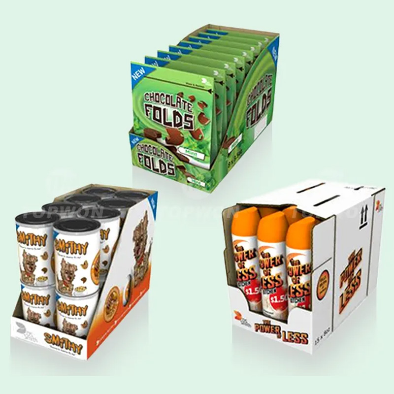 Holidaypacfactory kraft paperboard counter top display box structural detail