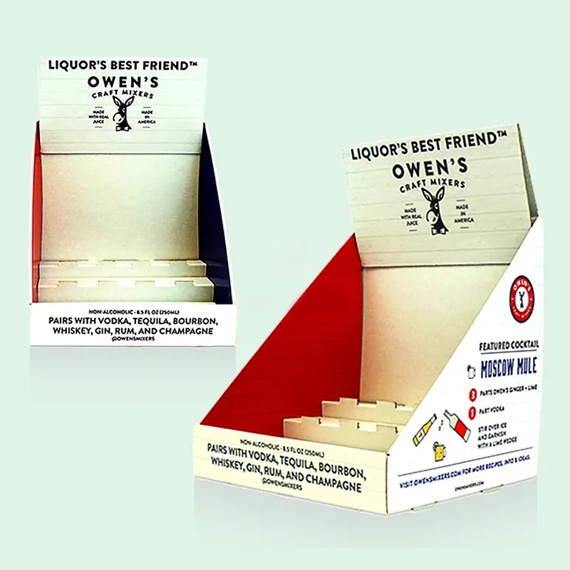 Holidaypacfactory corrugated folding lipstick paper display boxes side support view