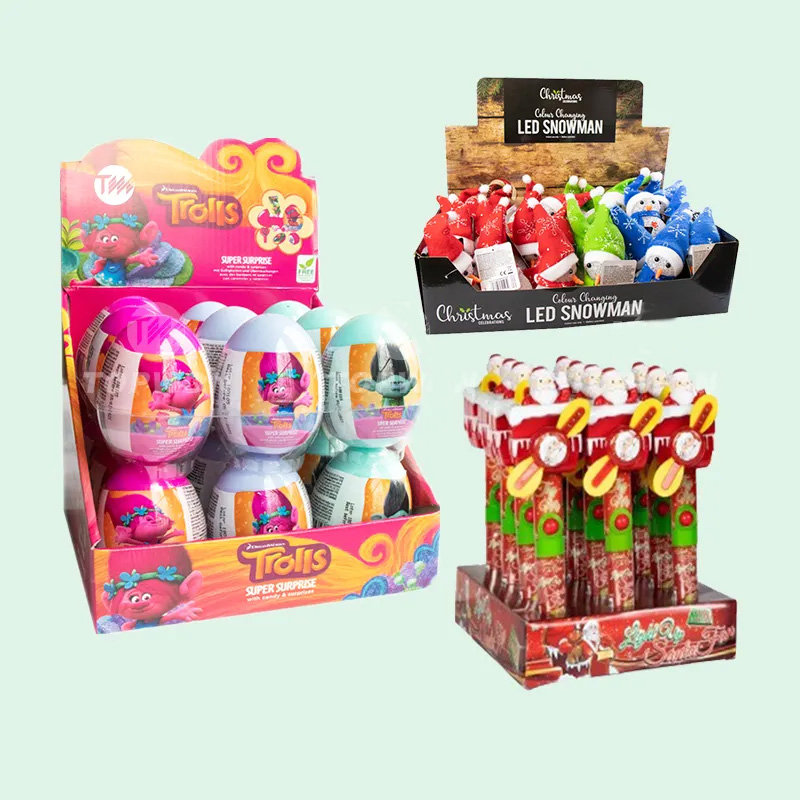 Holidaypacfactory custom corrugated toy display box packaging main display view