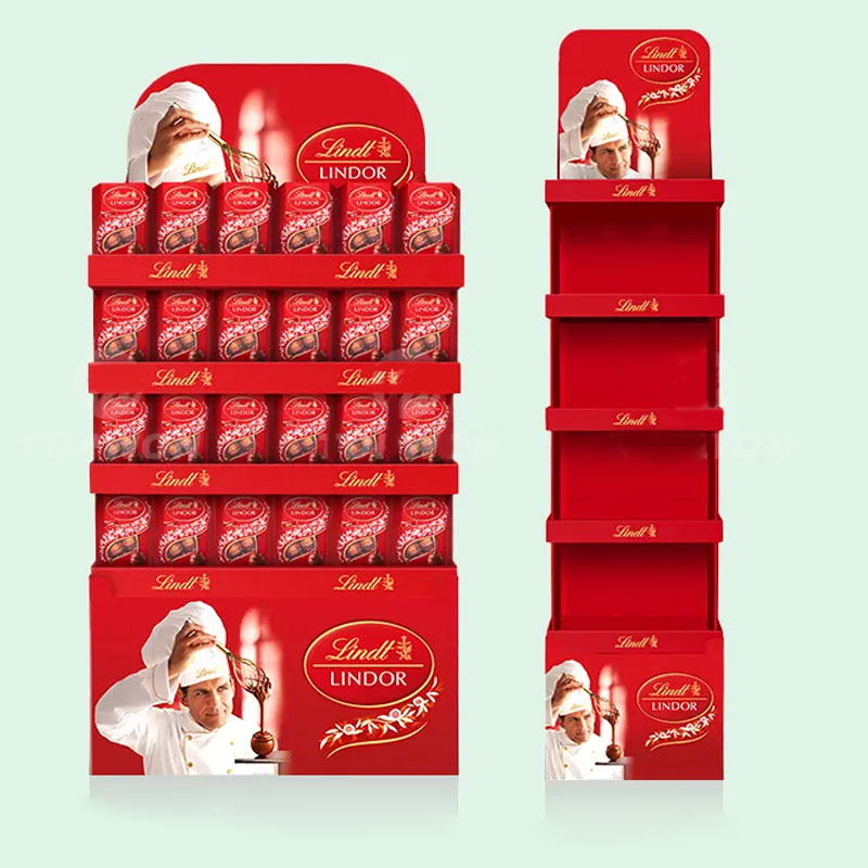 Holidaypacfactory corrugated FSDU with compartments for Christmas cards structural detail