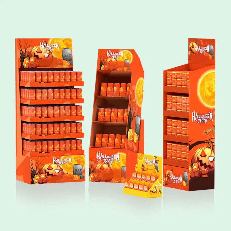 Holidaypacfactory custom halloween cardboard retail display rack main display view