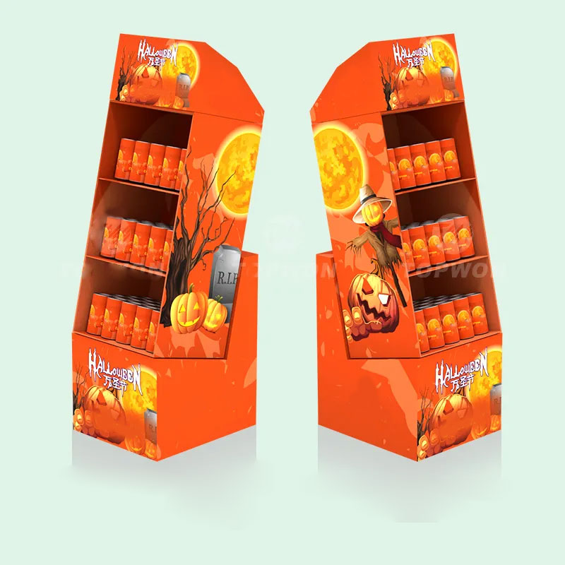 Holidaypacfactory custom halloween cardboard retail display rack structural detail