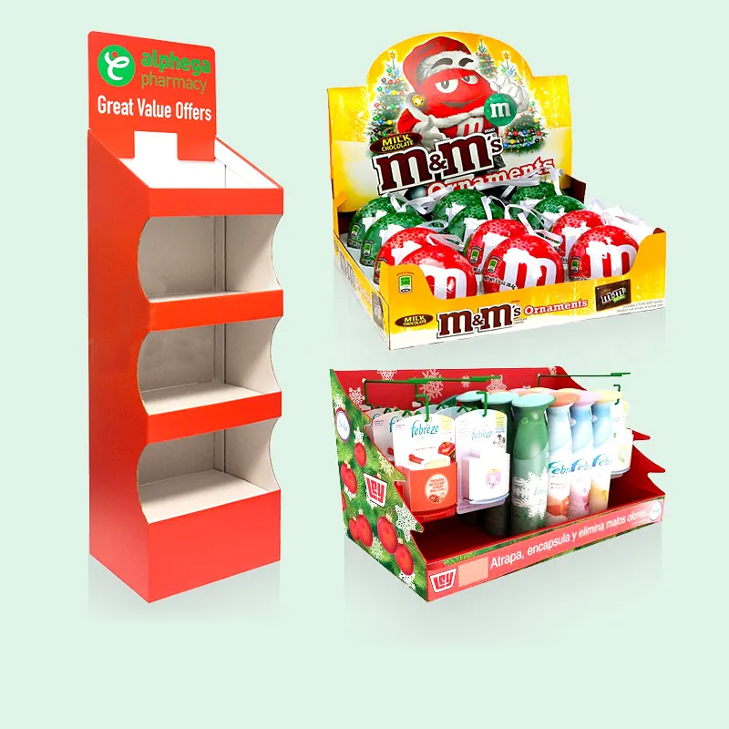 Holidaypacfactory christmas chimney paperboard POS display stand structural detail
