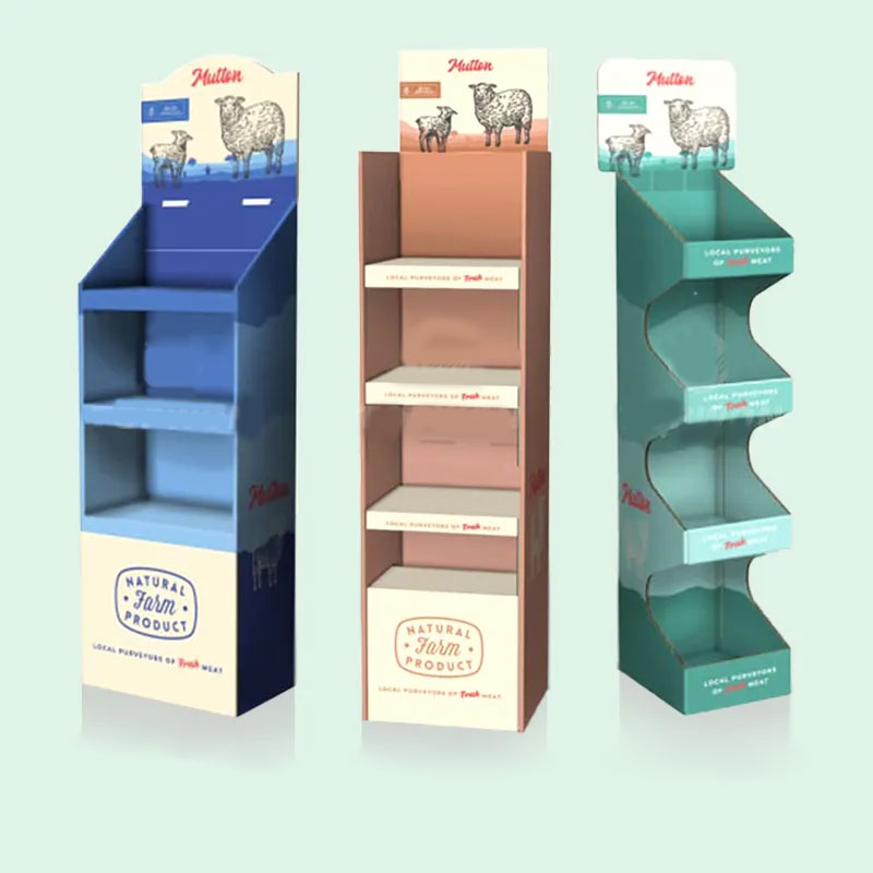 Holidaypacfactory custom supermarket cardboard floor display stand product display view