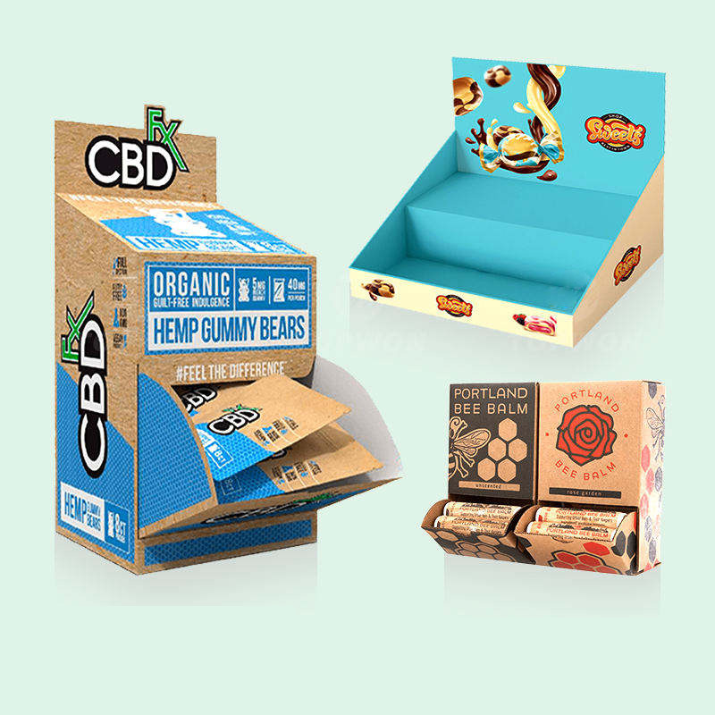 Holidaypacfactory cardboard gravity feed display boxes for drinks side support view