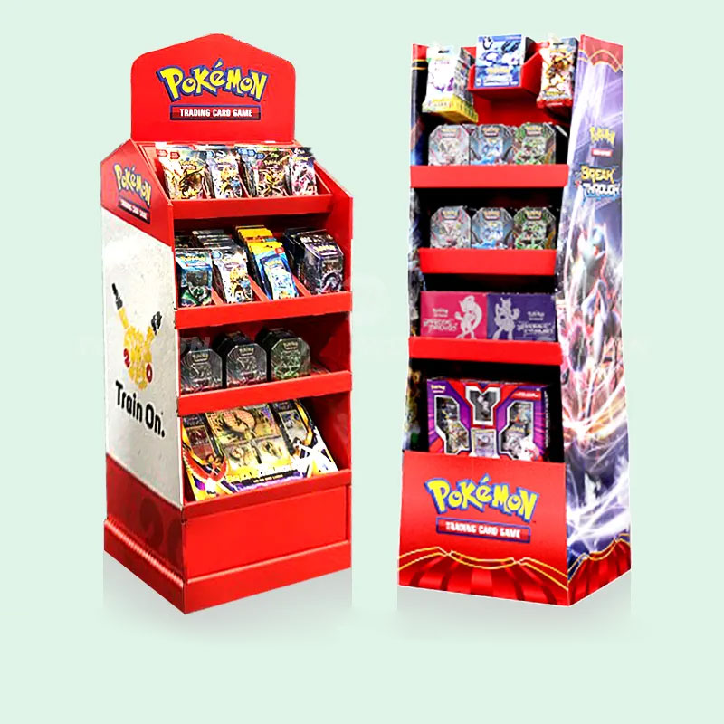Holidaypacfactory custom toys corrugated POP floor display rack retail setup view
