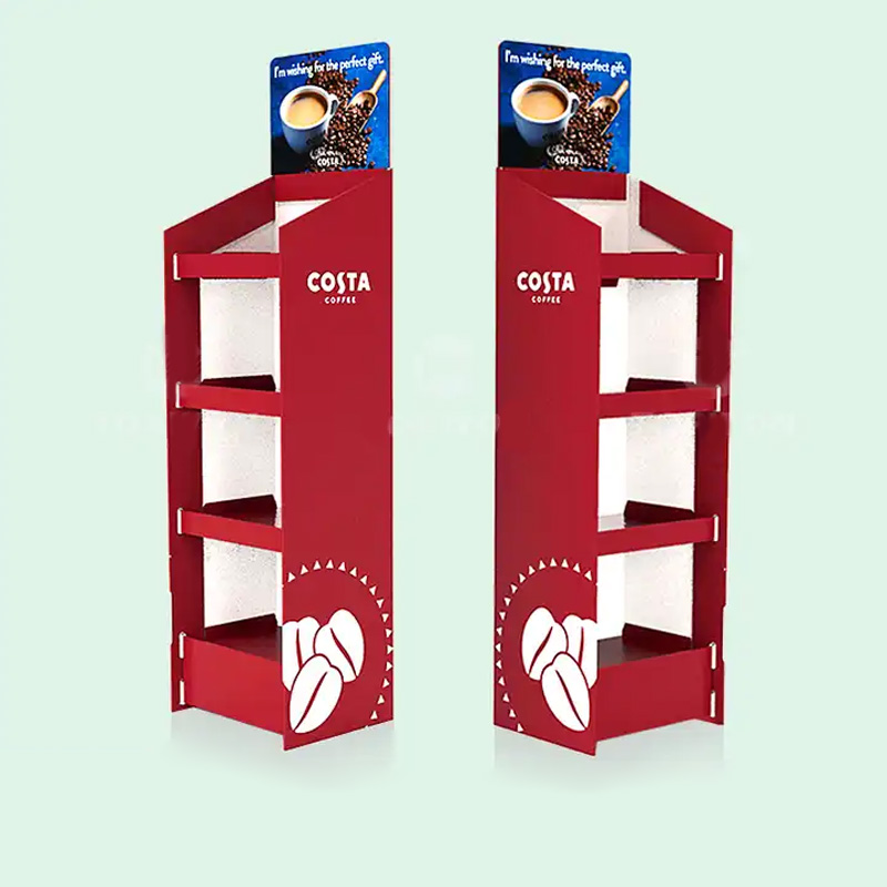 Holidaypacfactory corrugated cardboard display shelves for grocery store structural detail