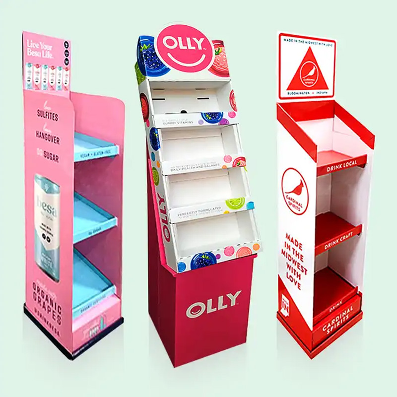 Holidaypacfactory corrugated cardboard display shelves for grocery store main display view