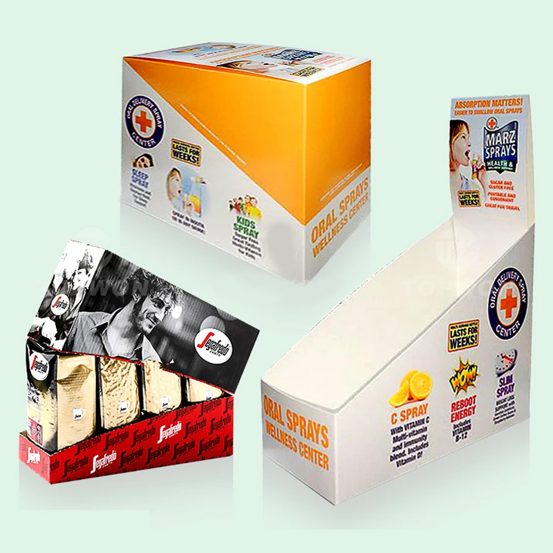 Holidaypacfactory snack tear off display box retail setup view