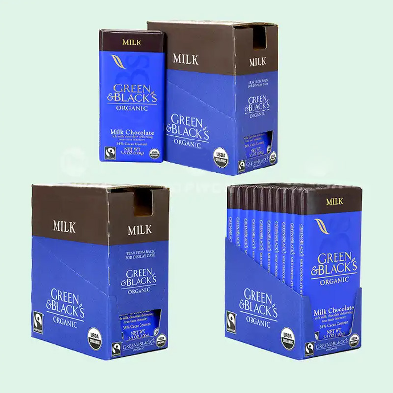 Holidaypacfactory custom retail cardboard tear away display boxes main display view