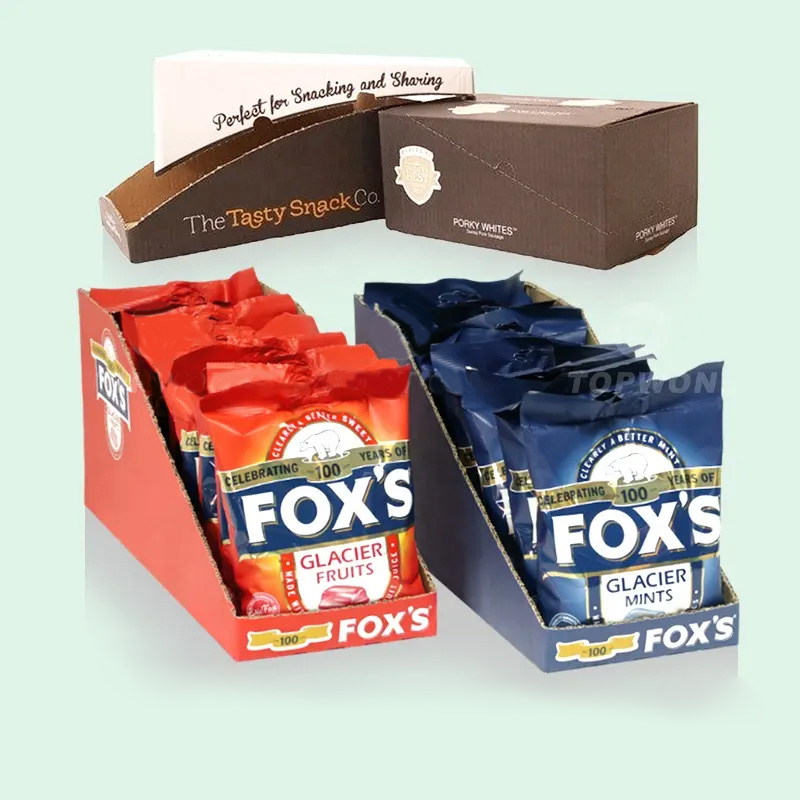 Holidaypacfactory custom cardboard counter display box for notebooks side support view