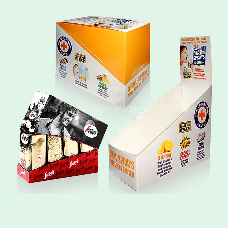 Holidaypacfactory custom cardboard counter display box for notebooks structural detail