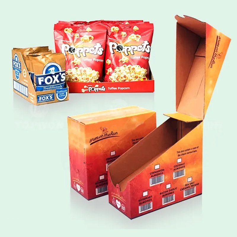 Holidaypacfactory custom cardboard counter display box for notebooks retail setup view