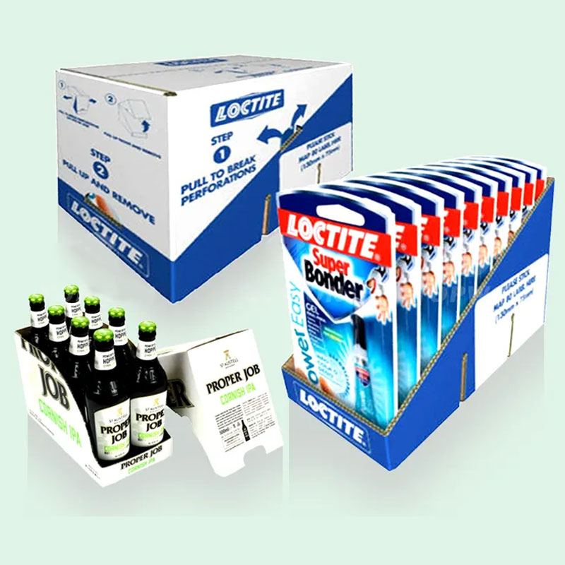 Holidaypacfactory shelf ready protein bar display box structural detail