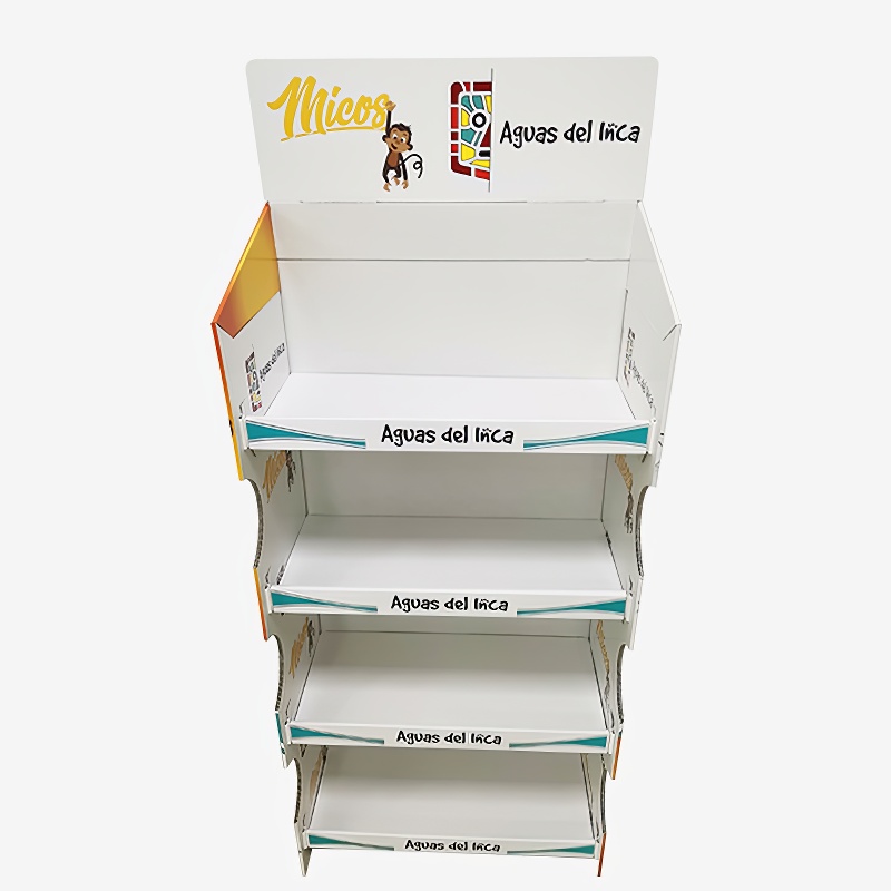Holidaypacfactory custom potato chips cardboard floor display rack product display view