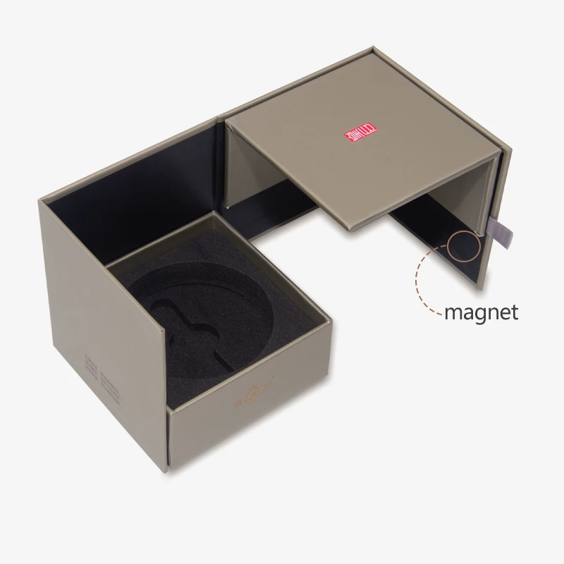 Holidaypacfactory custom magnetic skincare packaging box opening view