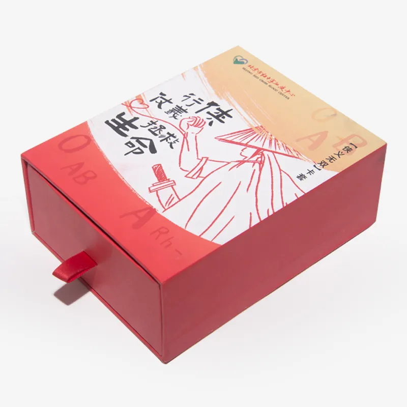 Holidaypacfactory custom cardboard sliding drawer boxes with rope pull opening view