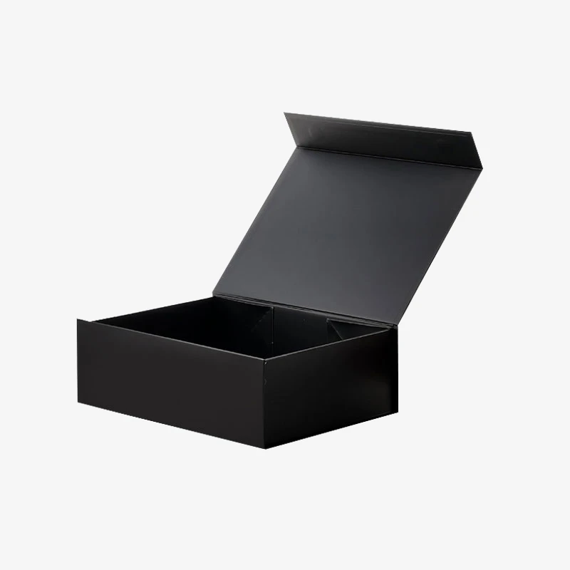 Holidaypacfactory black folding magnetic gift box packaging main product view