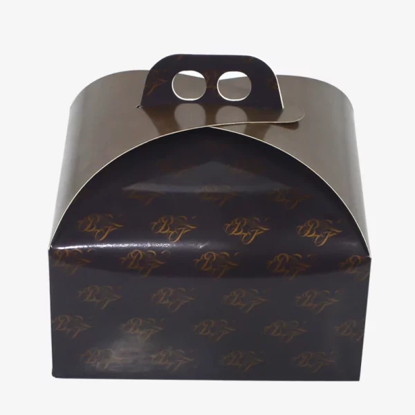 Custom Party Gift Paper Box For Baked Food With Handles Hole 3