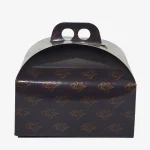 Custom Party Gift Paper Box For Baked Food With Handles Hole 4