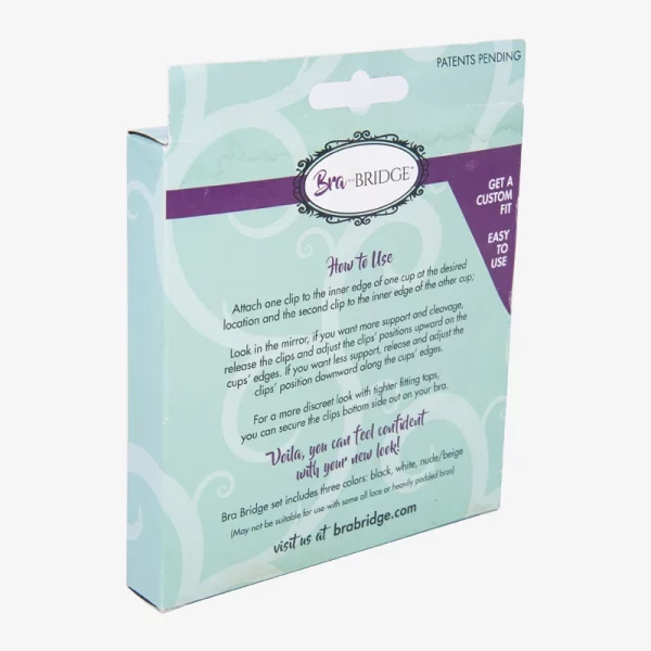 Customized Printed Corrugated Paper Bra Bridge Packaging Boxes With Hanging Hole Transparent Window 4