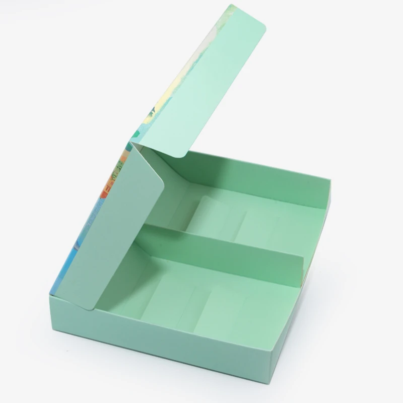 Holidaypacfactory folding compartment candy packaging box finish detail
