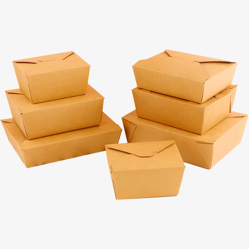Grease leak resistant takeaway food lunch box wholesale
