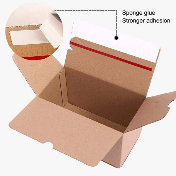 Kraft Corrugated Shipping Box With Zipper 1