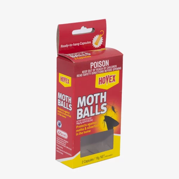 MOTH BALLS Hanging Packaging Boxes With Transparent Plastic Window 1