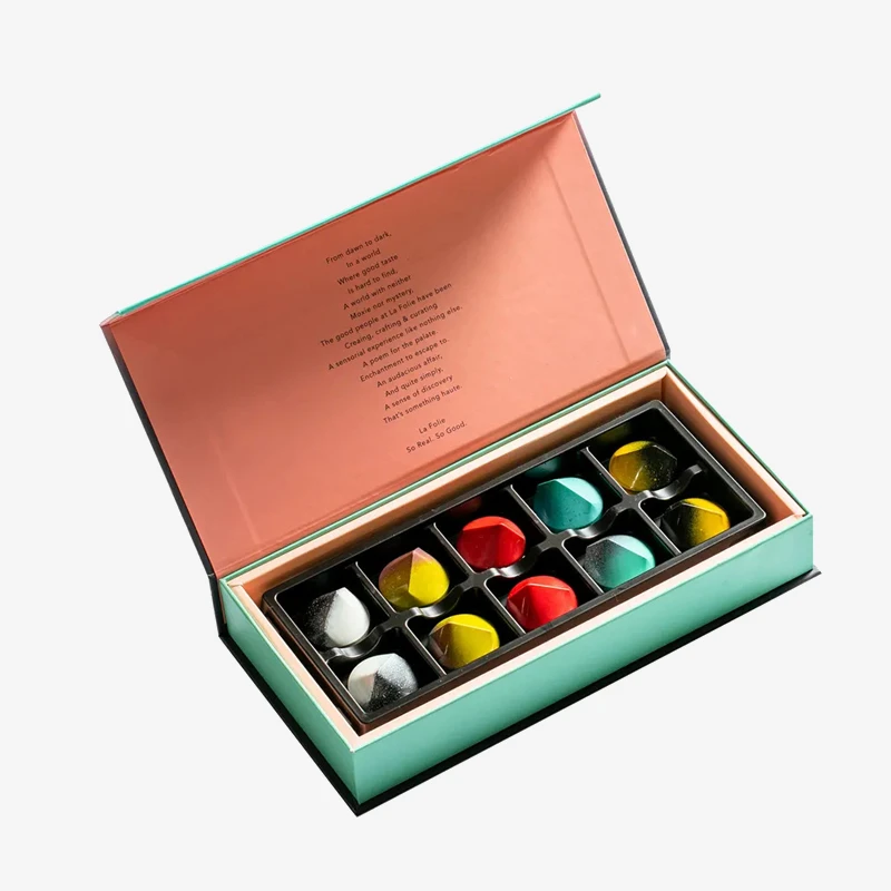 Holidaypacfactory holidaypac factory round paper macaron chocolate box magnetic flip chocolate box