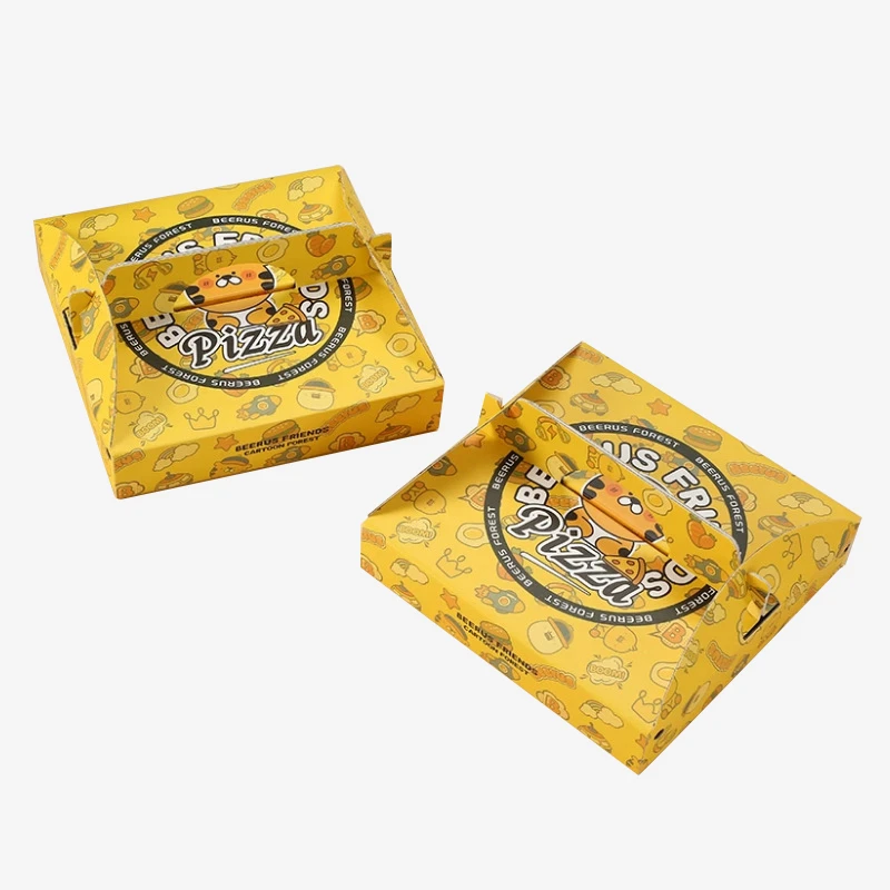 Portable Custom Printed Pizza Box With Handle by Holidaypacfactory