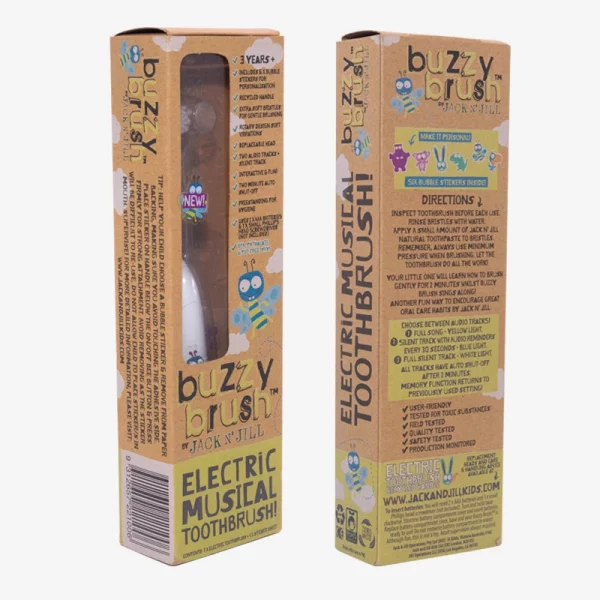 Printed Recycled Kraft Packaging Boxes With Transparent Plastic Window For Electric Toothbrush 4