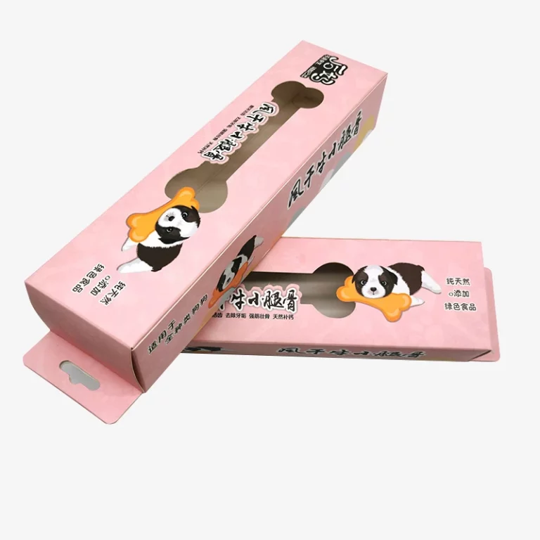 Rectangle Dog Treat Paper Box With Hang Loop