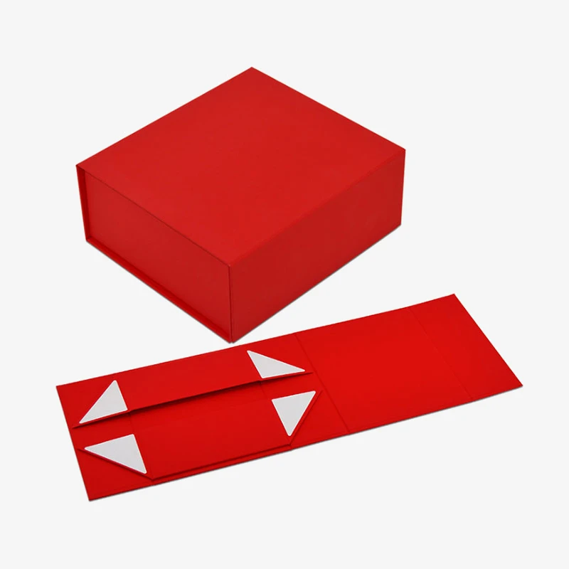 Holidaypacfactory red foldable magnetic gift box packaging main product view