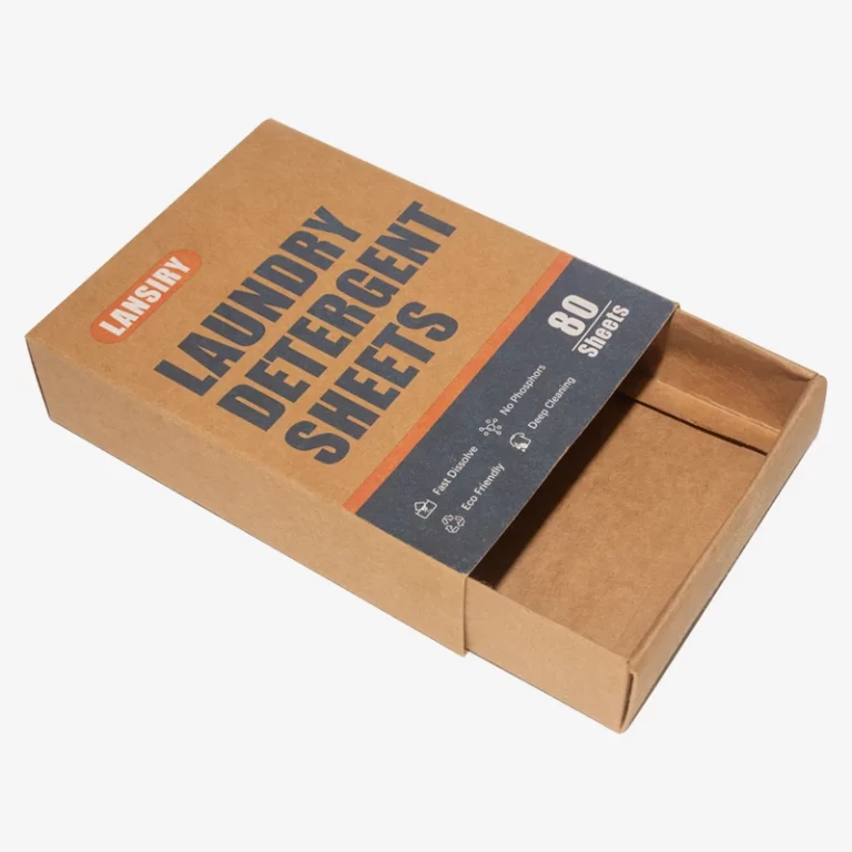 Sliding Drawer Box For Laundry Detergent Sheets With Hole Pushed Out