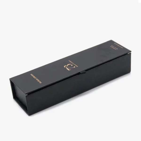 Black Magnetic Flap Packing Box For Cosmetic Tool