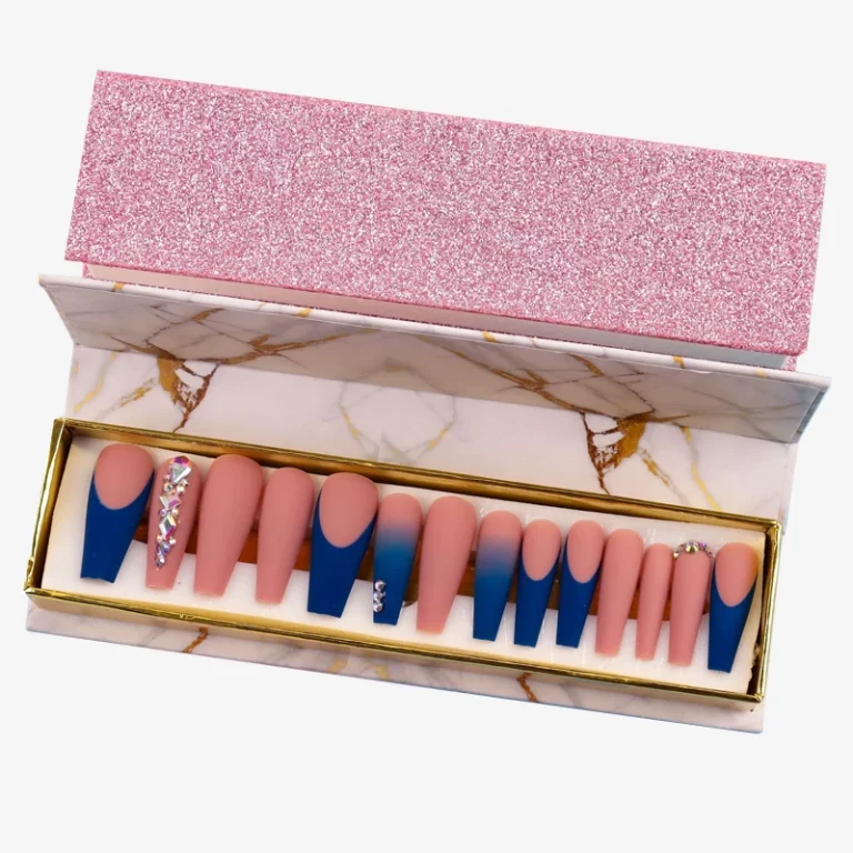 Clamshell Cardboard Box For Cosmetic Press-on Nails
