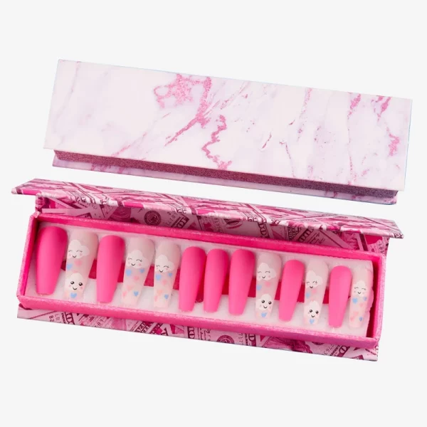 Clamshell Cardboard Box For Cosmetic Press-on Nails 2