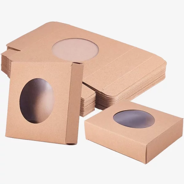 Cosmetic Blush Foldable Carton With Round Window 1