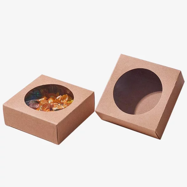 Cosmetic Blush Foldable Carton With Round Window