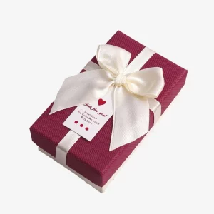 Lipstick Lid Box With EVA Insert And Ribbon Bowknot