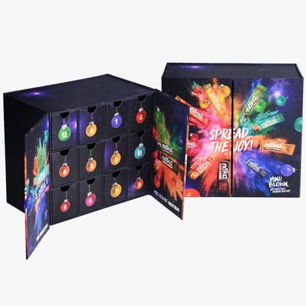 Custom Double Door Magnetic Calendar Boxes With Drawer 1