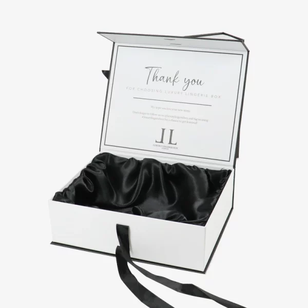 Custom Magnetic Luxury Apparel Box With Ribbon Bow 4